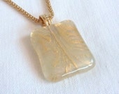 Gold and Cream Glass Pendant