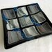 Fused Glass Art Plate in Shades of Black and Gray
