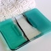Pale Aquamarine Glass Soap Dish