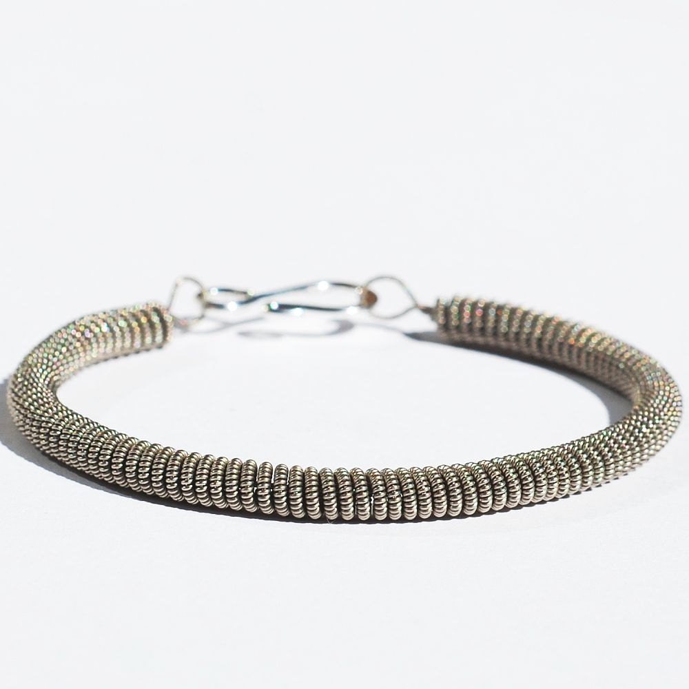 Bass Guitar String Bracelet 3 Strand Upcycled Jewelry by Tanith