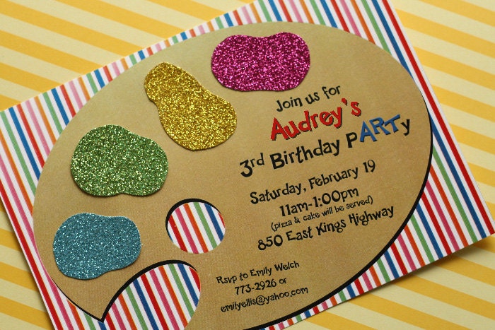 Art pARTy Printable Invitation - As Seen On Parenting.com