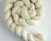 English Shetland Ecru Roving - Undyed Spinning or Felting Fiber Fiber, 3.9 ounces