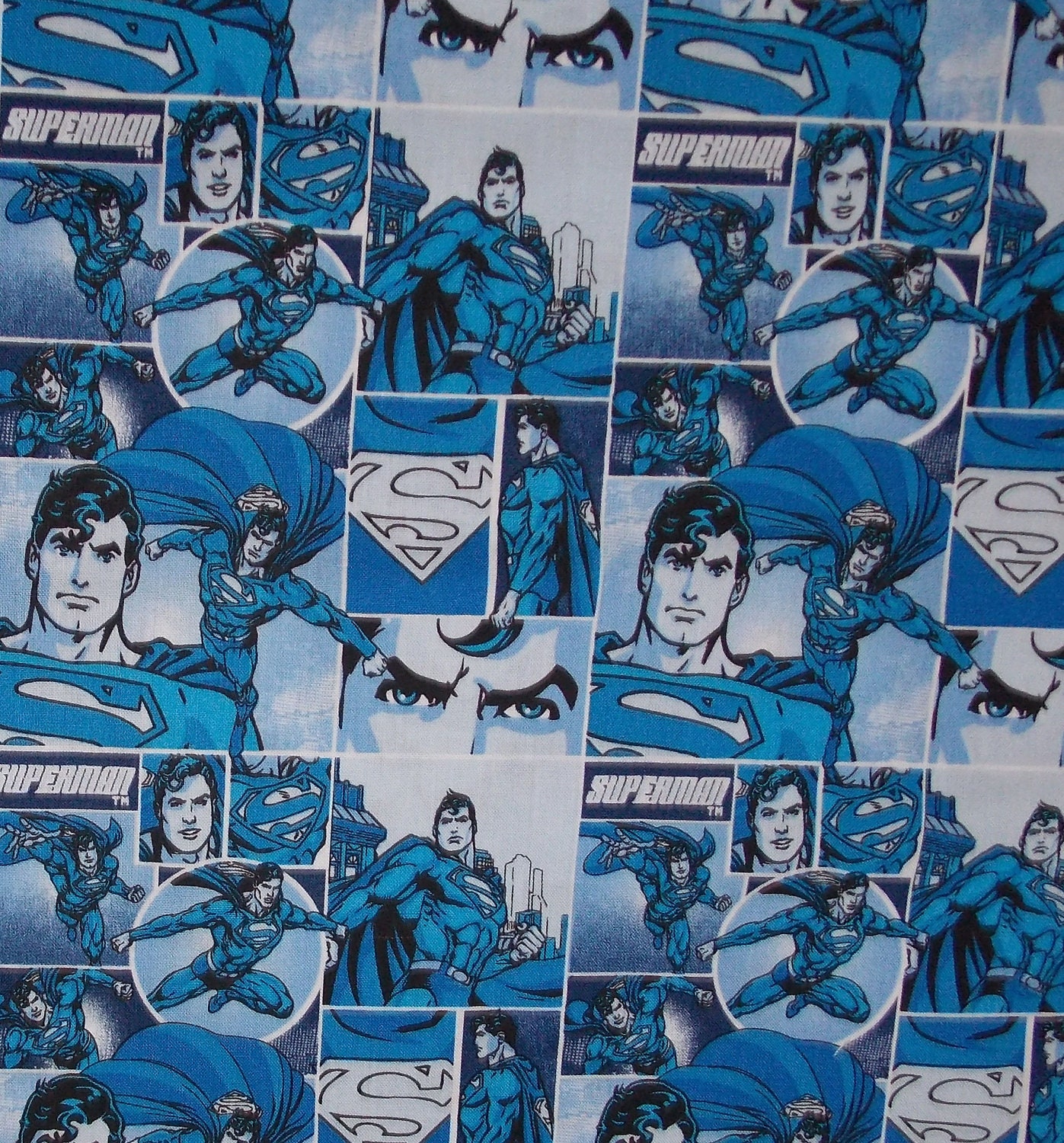 Superman Block Fabric By The Yard