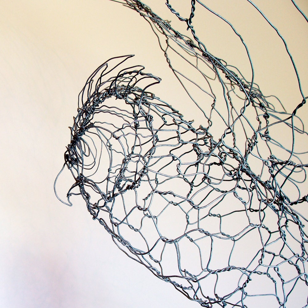 Great Horned Owl Wire Sculpture