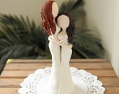 Same Sex Wedding Cake Toppers - Couple Sculpture