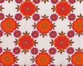 1970s Orange, Purple Flower Dekoplus Fabric