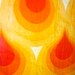 Listing Reserved For  Tashera Jean -Length of Vintage  Orange and Yellow 1960s Space Age Fabric.