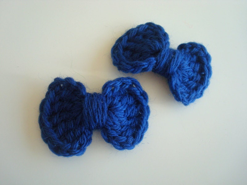 Mini Crochet Bow Hair Clips - Set of 2