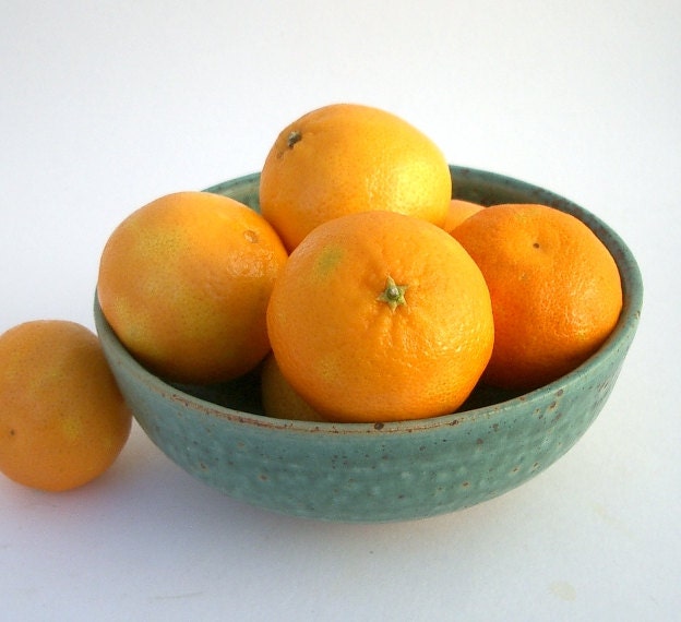 Medium Blue-Green stoneware bowl
