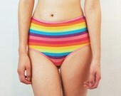 Rainbow Stripy high waist panties lingerie