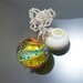 Melanie Moertel Lampwork Beads - Yellow glass focal bead pendant incl sterling silver chain - "Sunstream"