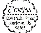 Self Inking Address Stamp - Style: Fowler