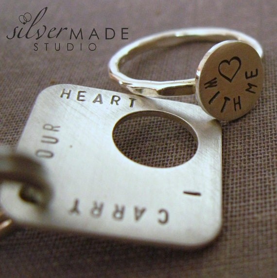 intertwine. SQUARE sterling silver ring and keychain