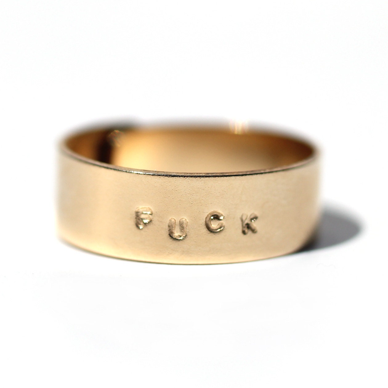 Gold Bar Ring - Fuck