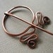 Wandering Circle Copper Celtic Penannular Brooch Fibula Pin - Scarf Pin - Shawl Pin - Closure