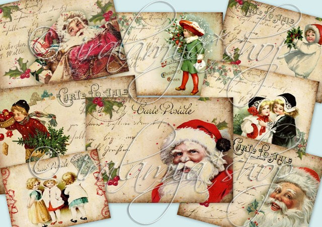 CHRISTMAS STORY Collage Digital Images -printable download file-