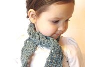 scarf for baby, toddler, child, or adult - aqua blue, textured crochet, all natural fibers, in stock and ready to ship, great photo prop
