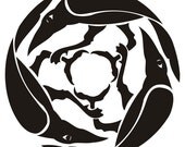 Corvus ravens black vinyl decal