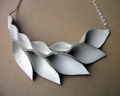 Petal Collection- White Leather Necklace
