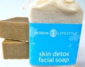 Skin Detox Organic Vegan Facial Soap Unscented Made with Cosmetic Clay