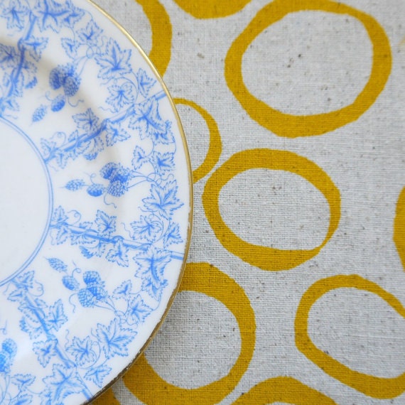 loops - screenprinted fabric