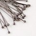 100 Ball Headpins Pins Black 2 inch (50mm) 22 gauge (1028pin50k1)