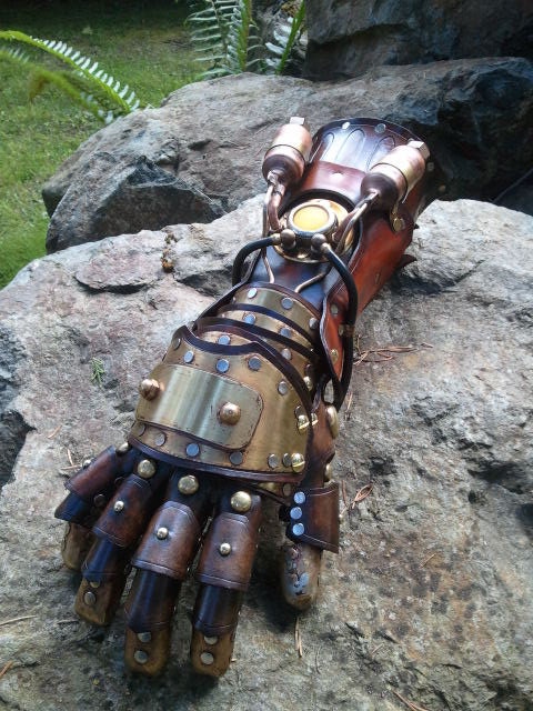 RESERVED - Steampunk Equalist Glove arm armor