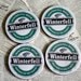 Winterfell Beer Game of Thrones Themed Round Metal Coasters - Set of 4