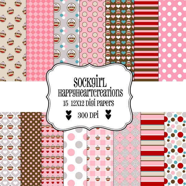 Digital Scrapbook  SockGirl