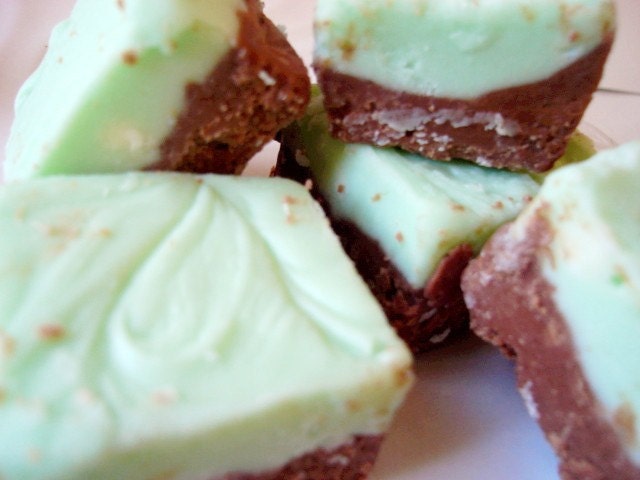Julie's Fudge - CREME DE MENTHE - Mint Chocolate - 12 Pieces - 1 pound
