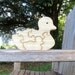 wooden duck with baby children's toy puzzle