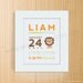Custom Birth Announcement Print - LION Wall Art