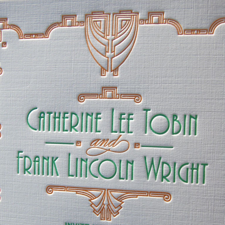 Letterpress Wedding Invitation - Deco - Sample