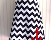 Anchor Chevron Dress - Jumper sizes 12 mos, 2T, 3, 4, 5, 6, 7