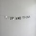 stop and think / vintage modern bunting