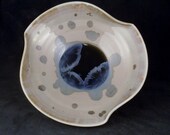 Crystalline Plate- Denim Blue and Tan