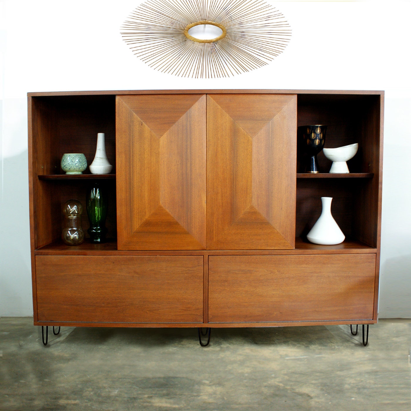 FREE SHIPPING Danish Modern Style Cabinet Mid Century Modern