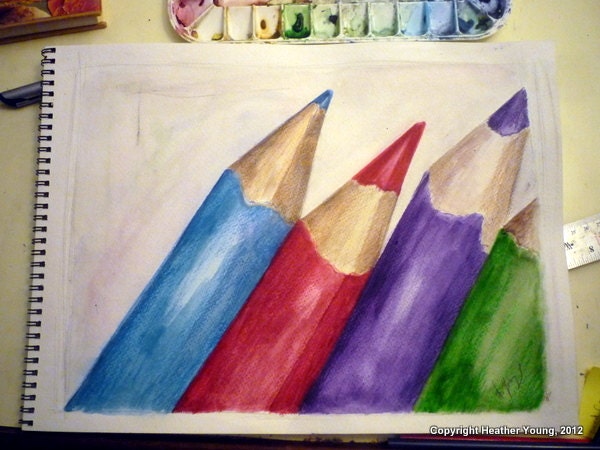 Colors    original watercolor 11 by 15 inch
