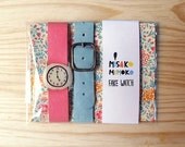 Baby Doll PACK Bracelets- 1 fake watch & 2 watchbands. Choose two watchbands pink-blue-black-camel.