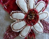 Flur 1 - handmade embroidered, beaded and appliqued greeting on acid free card.