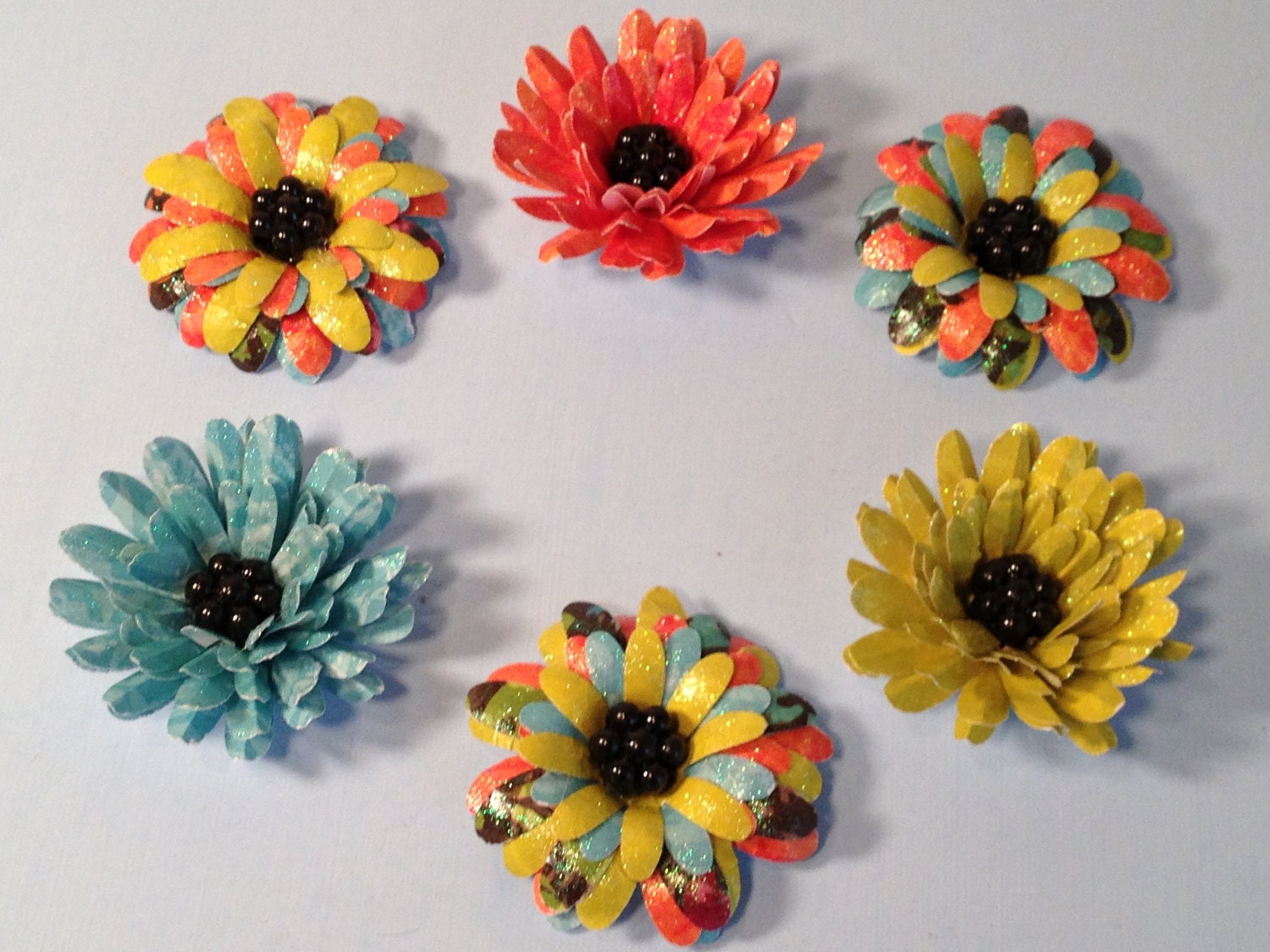 Paper Flowers, Embellishments, Decorations, Collage, Scrapbooking, Cards, Tags, Paper Goods, Stationery and Party, Off the Beaten Path