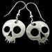 STEEL SWIRL Wicked Fun Metal SKULL Earrings by TheRave'N'Iron