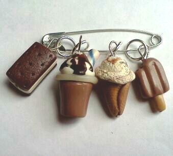 STITCH MARKERS - Chocolate Frozen Treats Stitch Markers /for knitting needles