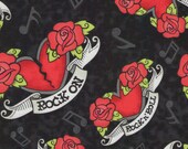 You Rock 100% cotton fabric 1 yard x 44 inches