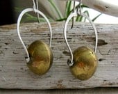 African Brass, Brass beads, brass earrings, silver earrings, african earrings, old world beads