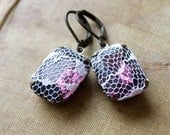 Purple Amethyst Jewel Earrings . Old Hollywood - Ingrid Bergman