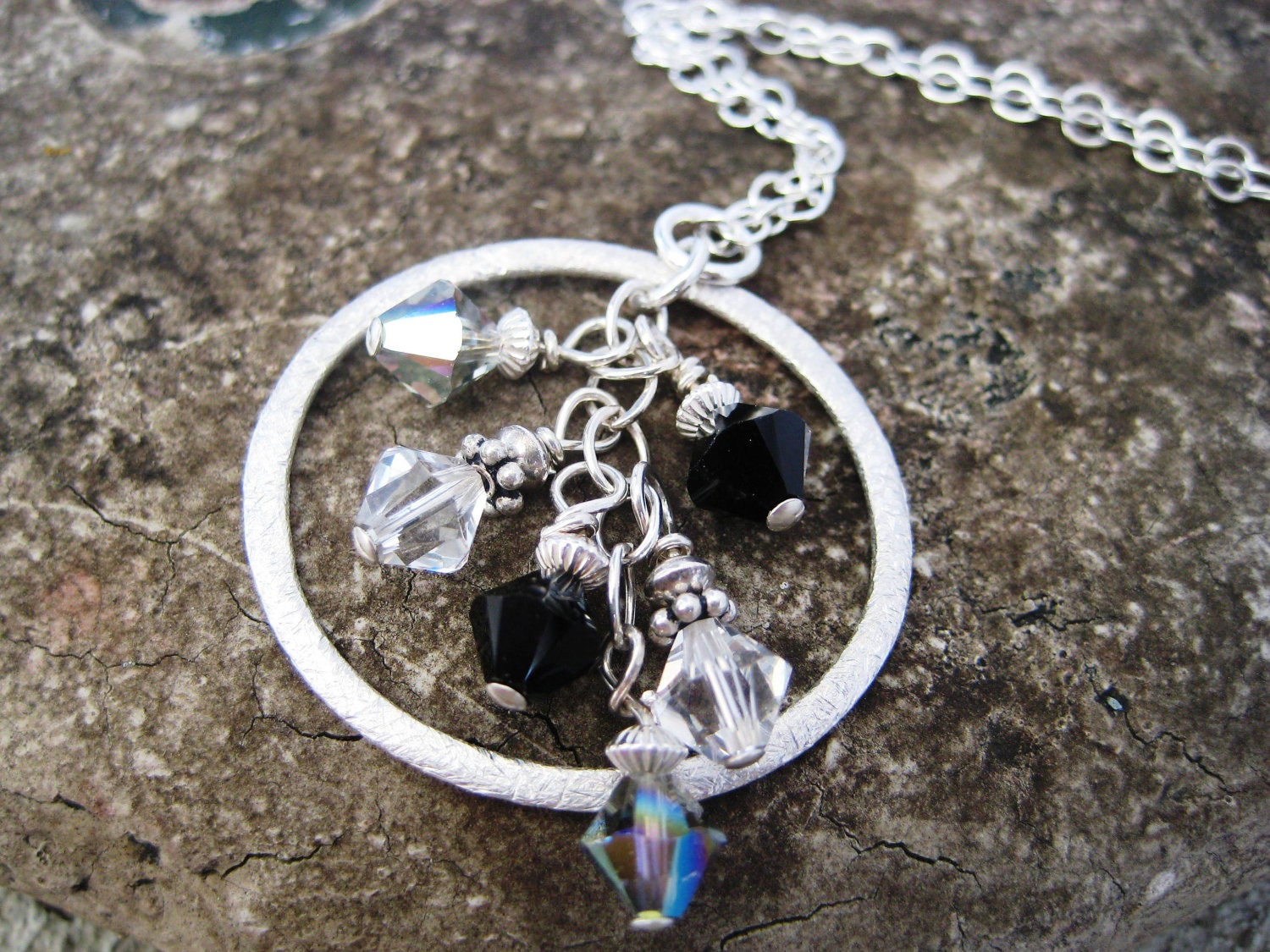Birthday Decade Crystal Sterling Necklace-30th, 40th, 50th, 60th, 70th, 80th, 90th Birthday