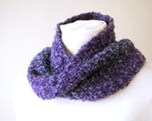 Purple Ombre Infinity Scarf - Handmade Crochet Ombre Moebius Cowl - Circle Scarf