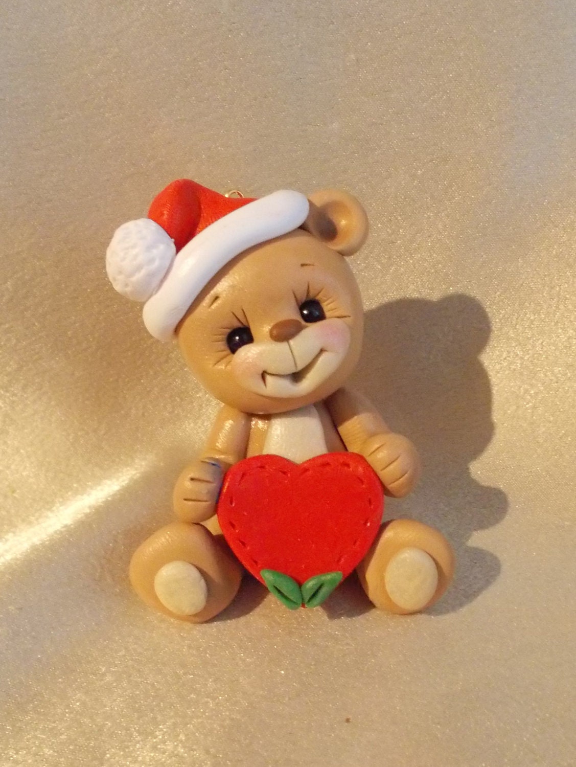 personalized teddy bear christmas ornament