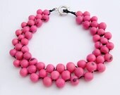Little Girls Necklace, Little Girls jewelry, pink bead necklace, pink jewelry for girls, chunky bead necklace